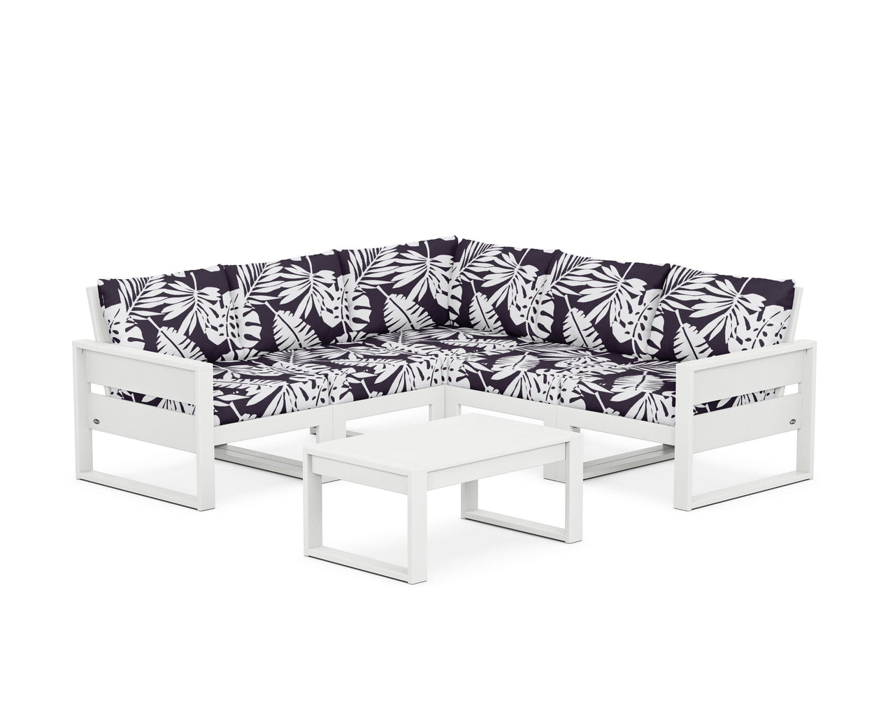 Trex Eastport 6-Piece Deep Seating Sectional + Coffee Table Set