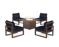 Thumbnail for Trex Eastport Modular 5-Piece Deep Seating Set with Yacht Club Fire Pit Table