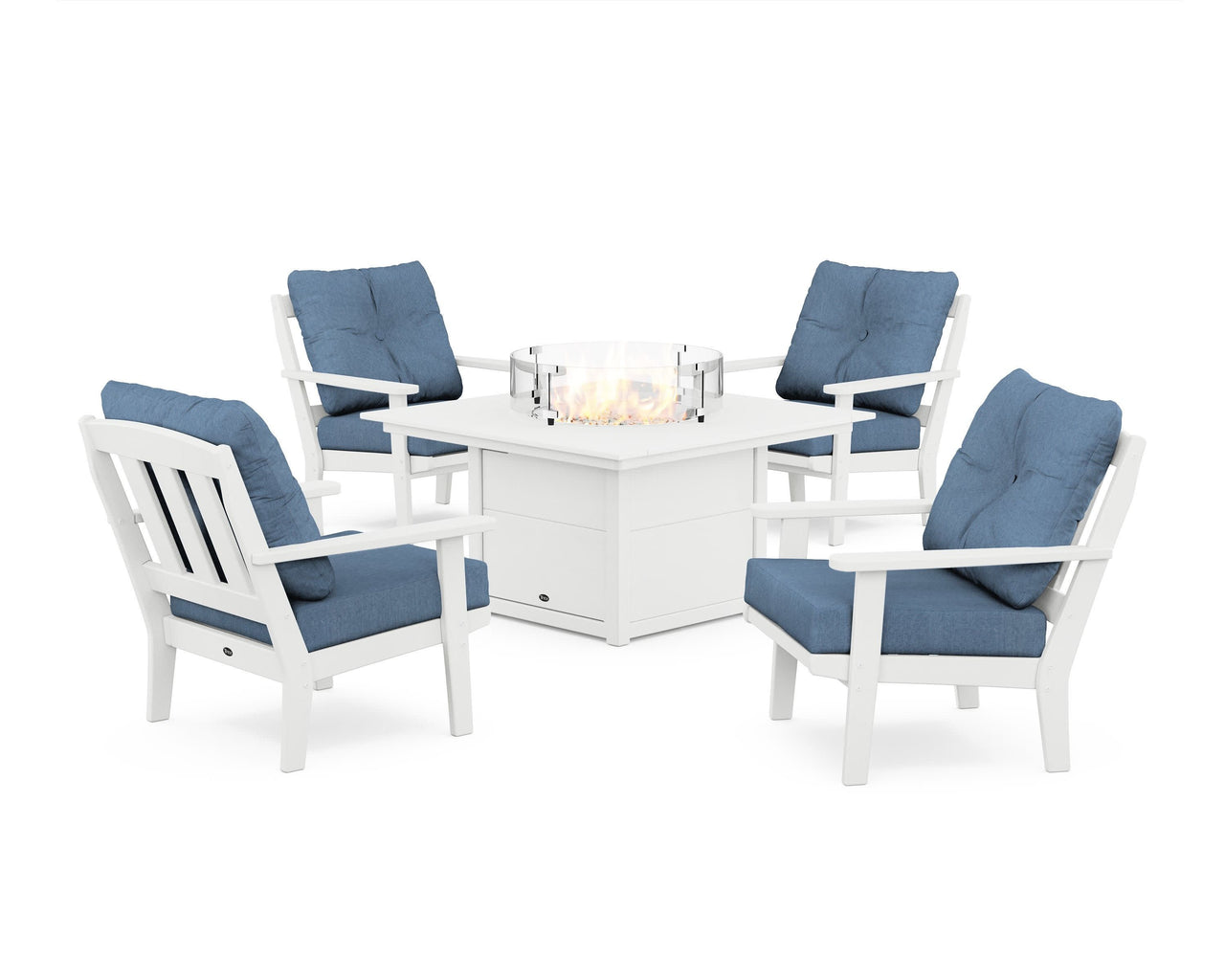 Trex Cape Cod 5-Piece Deep Seating Set with Fire Pit Table