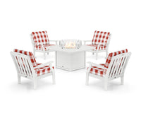 Thumbnail for Trex Yacht Club 5-Piece Deep Seating Set with Fire Pit Table
