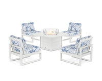 Thumbnail for Trex Eastport Modular 5-Piece Deep Seating Set with Yacht Club Fire Pit Table