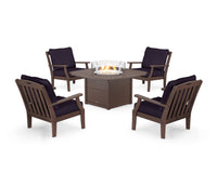 Thumbnail for Trex Yacht Club 5-Piece Deep Seating Set with Fire Pit Table