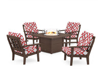 Thumbnail for Trex Cape Cod 5-Piece Deep Seating Set with Fire Pit Table