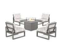 Thumbnail for Trex Eastport Modular 5-Piece Deep Seating Set with Square Fire Pit Table