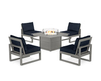 Thumbnail for Trex Eastport Modular 5-Piece Deep Seating Set with Square Fire Pit Table