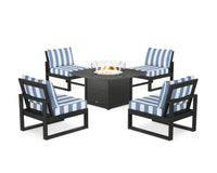 Thumbnail for Trex Eastport Modular 5-Piece Deep Seating Set with Yacht Club Fire Pit Table