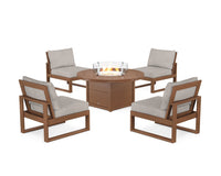 Thumbnail for Trex Eastport Modular 5-Piece Deep Seating Set with Round Fire Pit Table