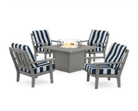 Thumbnail for Trex Cape Cod 5-Piece Deep Seating Set with Fire Pit Table