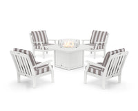 Thumbnail for Trex Yacht Club 5-Piece Deep Seating Set with Fire Pit Table