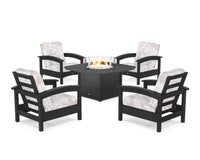 Thumbnail for Trex Rockport 5-Piece Deep Seating Set with Yacht Club Fire Pit Table