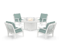 Thumbnail for Trex Yacht Club 5-Piece Deep Seating Set with Round Fire Pit Table
