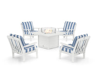 Thumbnail for Trex Yacht Club 5-Piece Deep Seating Set with Square Fire Pit Table