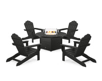 Thumbnail for Trex 5-Piece Monterey Bay Oversized Adirondack Conversation Set with Fire Pit Table
