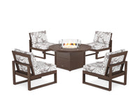 Thumbnail for Trex Eastport Modular 5-Piece Deep Seating Set with Round Fire Pit Table