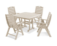 Thumbnail for Trex Yacht Club Highback 5-Piece Dining Set - Sand Castle