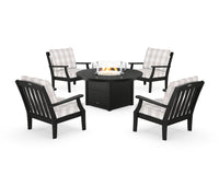 Thumbnail for Trex Yacht Club 5-Piece Deep Seating Set with Round Fire Pit Table