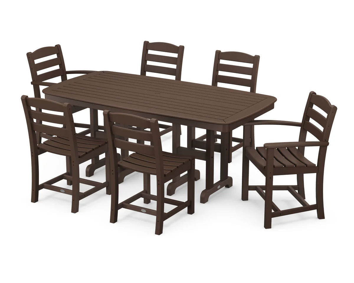 POLYWOOD La Casa Cafe 7 Piece Rectangular Arm Chair Dining Set