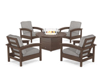 Thumbnail for Trex Rockport 5-Piece Deep Seating Set with Round Fire Pit Table