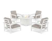 Thumbnail for Trex Rockport 5-Piece Deep Seating Set with Round Fire Pit Table