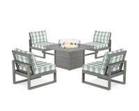 Thumbnail for Trex Eastport Modular 5-Piece Deep Seating Set with Square Fire Pit Table