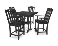 Thumbnail for Trex Yacht Club 5-Piece Farmhouse Trestle Arm Chair Counter Set