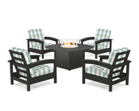 Thumbnail for Trex Rockport 5-Piece Deep Seating Set with Yacht Club Fire Pit Table