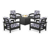 Thumbnail for Trex Rockport 5-Piece Deep Seating Set with Square Fire Pit Table