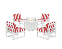 Thumbnail for Trex Eastport Modular 5-Piece Deep Seating Set with Square Fire Pit Table