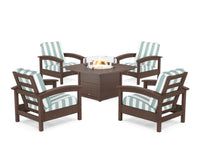 Thumbnail for Trex Rockport 5-Piece Deep Seating Set with Square Fire Pit Table