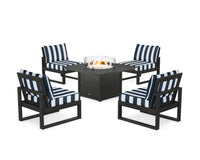 Thumbnail for Trex Eastport Modular 5-Piece Deep Seating Set with Square Fire Pit Table