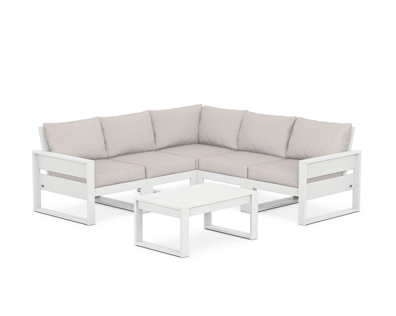 Trex Eastport 6-Piece Deep Seating Sectional + Coffee Table Set