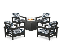 Thumbnail for Trex Rockport 5-Piece Deep Seating Set with Square Fire Pit Table