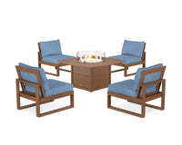 Thumbnail for Trex Eastport Modular 5-Piece Deep Seating Set with Square Fire Pit Table