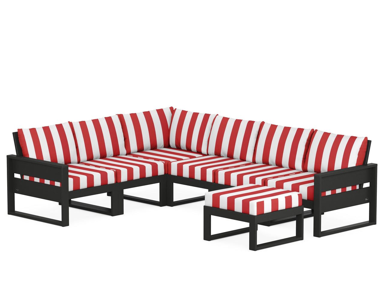 Trex Eastport 6-Piece Sectional with Ottoman