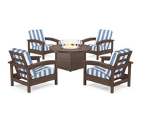 Thumbnail for Trex Rockport 5-Piece Deep Seating Set with Round Fire Pit Table