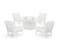 Thumbnail for Trex Yacht Club 5-Piece Deep Seating Set with Round Fire Pit Table