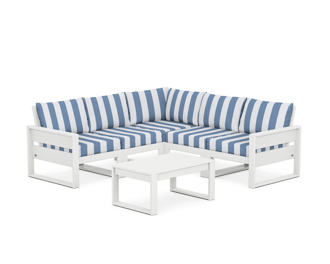 Trex Eastport 6-Piece Deep Seating Sectional + Coffee Table Set