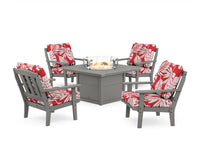 Thumbnail for Trex Cape Cod 5-Piece Deep Seating Set with Fire Pit Table