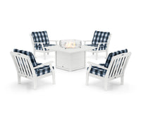 Thumbnail for Trex Yacht Club 5-Piece Deep Seating Set with Square Fire Pit Table