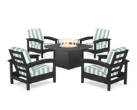 Thumbnail for Trex Rockport 5-Piece Deep Seating Set with Yacht Club Fire Pit Table