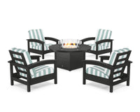 Thumbnail for Trex Rockport 5-Piece Deep Seating Set with Round Fire Pit Table