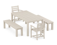 Thumbnail for Trex Monterey Bay 5-Piece Parsons Dining Set with Benches - Sand Castle