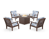 Thumbnail for Trex Yacht Club 5-Piece Deep Seating Set with Fire Pit Table