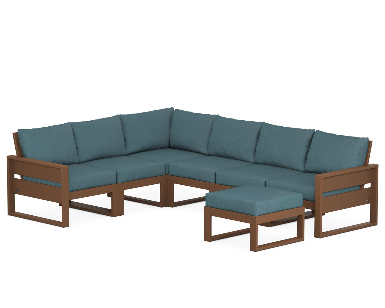 Trex Eastport 6-Piece Sectional with Ottoman