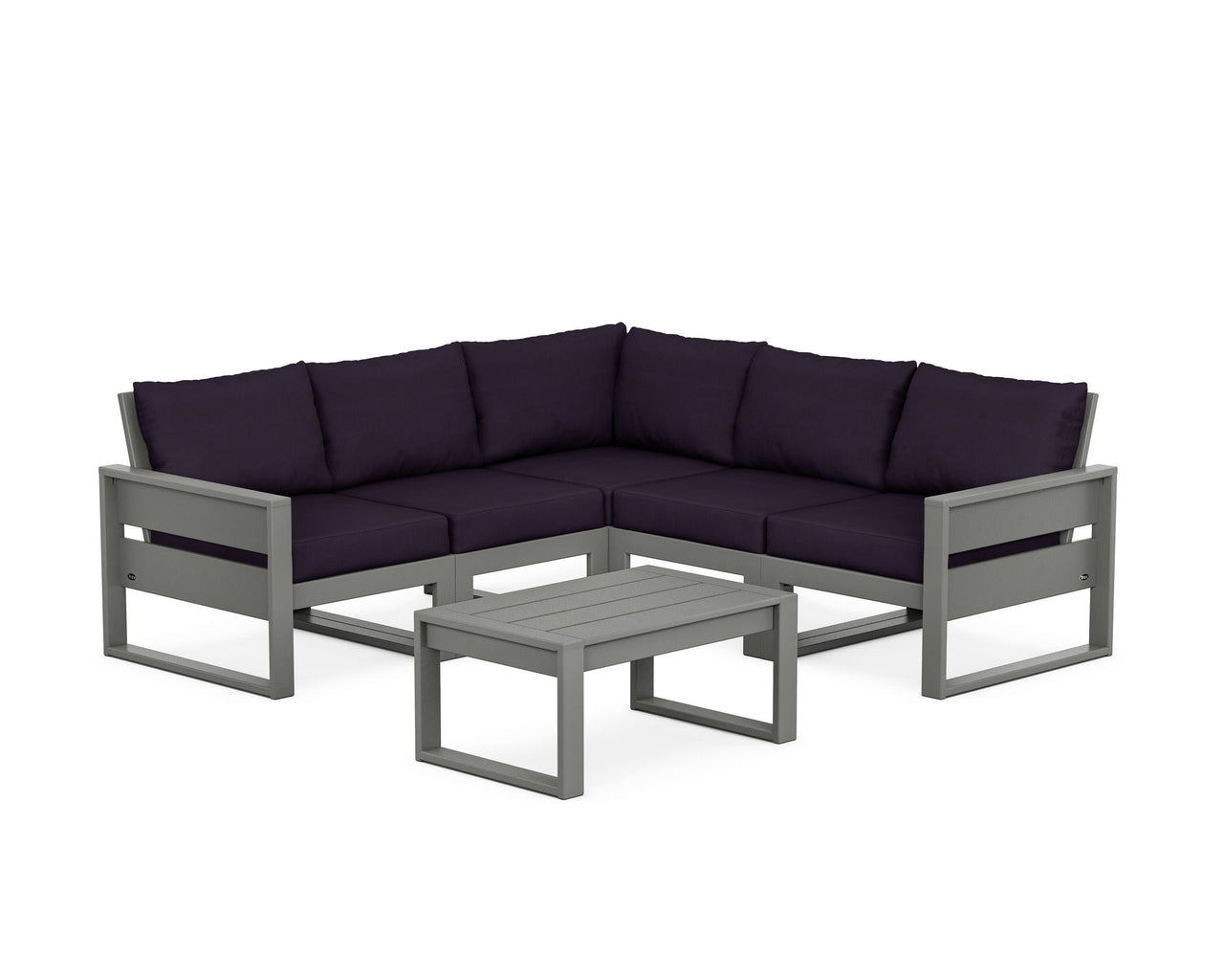 Trex Eastport 6-Piece Deep Seating Sectional + Coffee Table Set