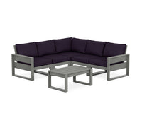Thumbnail for Trex Eastport 6-Piece Deep Seating Sectional + Coffee Table Set