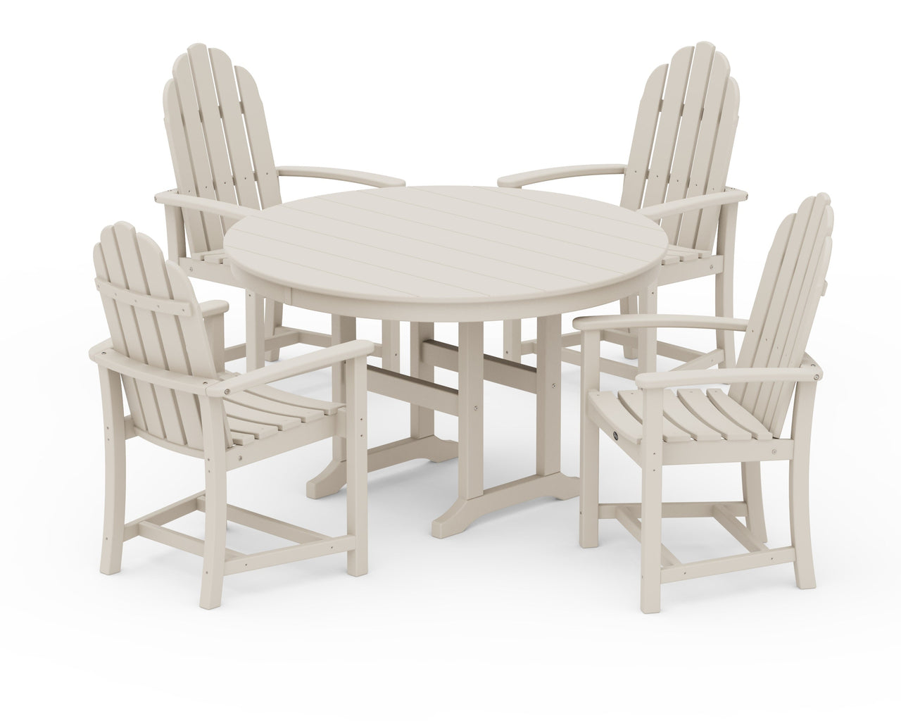 Trex Cape Cod 5-Piece Round Dining Set - Sand Castle