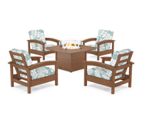 Thumbnail for Trex Rockport 5-Piece Deep Seating Set with Square Fire Pit Table