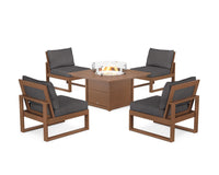 Thumbnail for Trex Eastport Modular 5-Piece Deep Seating Set with Square Fire Pit Table
