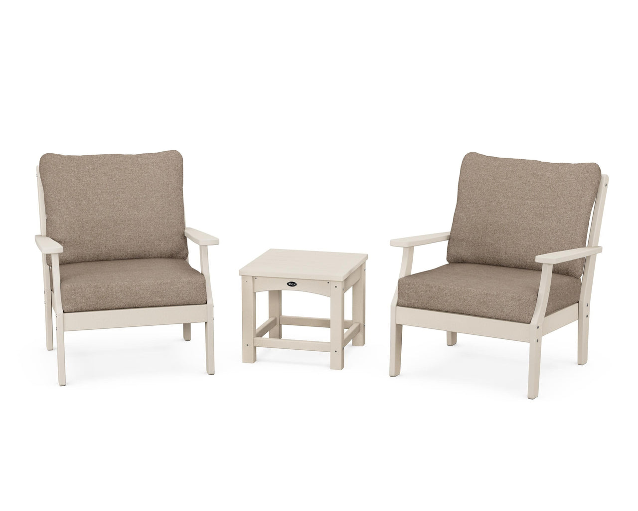 Trex Yacht Club 3-Piece Deep Seating Set - Sand Castle